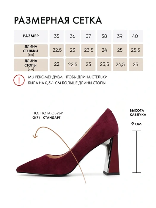 Женские туфли лодочки basic FEDERICA RODARI бордовые, артикул HF52-B25D2