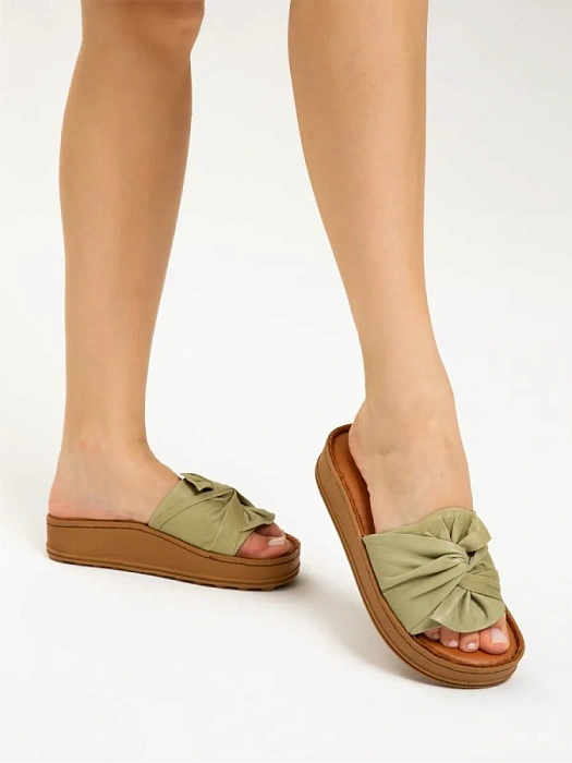 Женские сабо eObuv хаки, артикул D25YT-1435-04