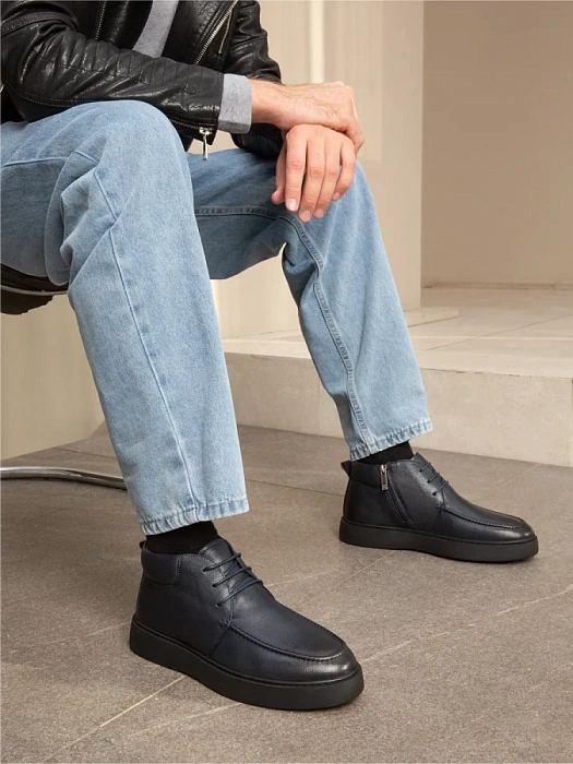 Мужские ботинки BRUNO RENZONI  синие, артикул 983X-20Z-C18