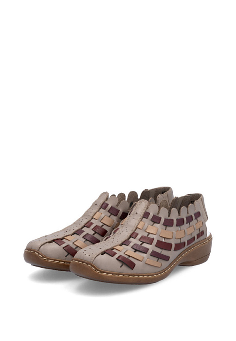 Женские слингбэки RIEKER бежевые, артикул 413V8-64