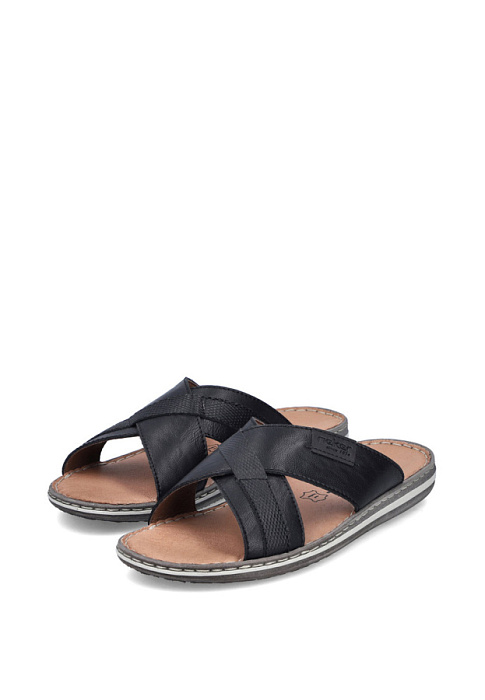 Мужские слайдеры RIEKER черные, артикул 21082-00