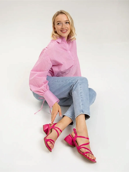 Женские босоножки  FEDERICA RODARI розовые, артикул 17E-H269-CT169-12Y