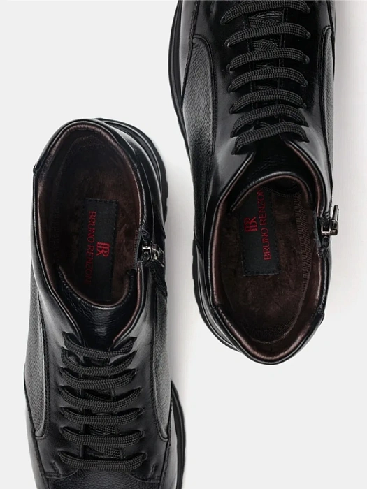 Мужские ботинки basic BRUNO RENZONI  черные, артикул YS920X-H20A-R
