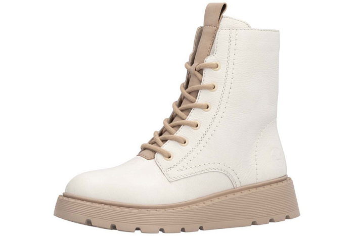 Женские ботинки RIEKER белые, артикул 70404-80