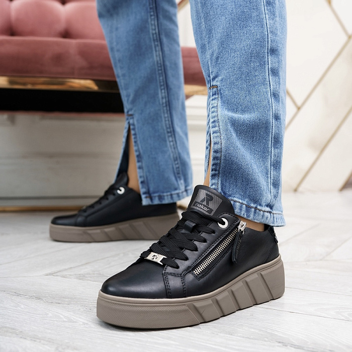 Женские кеды RIEKER черные, артикул W0504-00