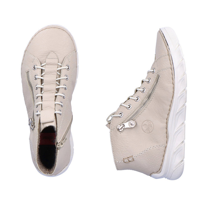 Женские ботинки RIEKER бежевые, артикул 55048-60