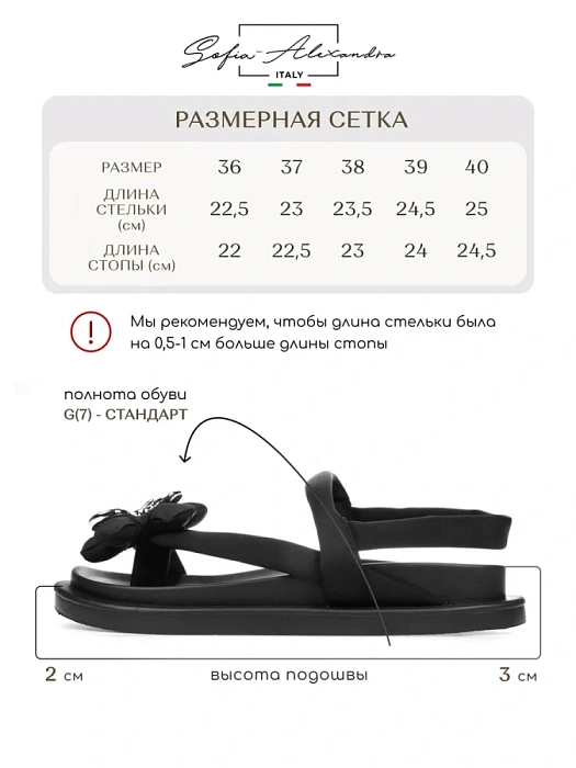 Женские сандалии SOFIA-ALEXANDRA черные, артикул SA12720-WB/8