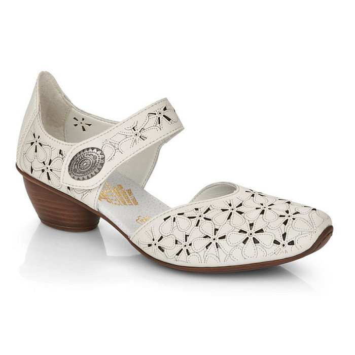 Женские туфли basic RIEKER белые, артикул 43786-80