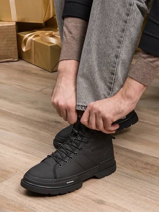 Мужские ботинки basic BRUNO RENZONI  черные, артикул BR11225-MN/10