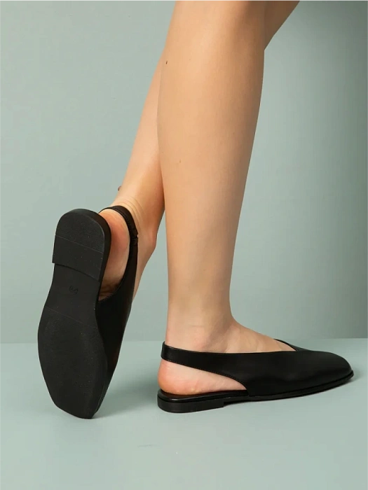 Женские слингбэки FEDERICA RODARI черные_матовые, артикул 43E-E2915-N64703-28