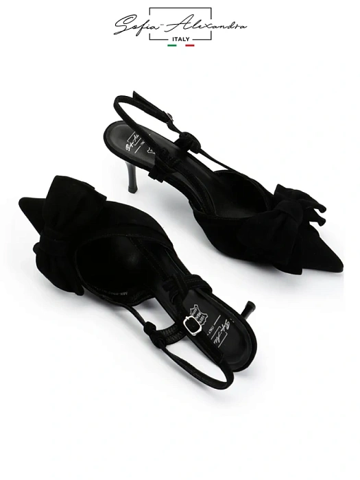 Женские слингбэки SOFIA-ALEXANDRA черные, артикул 38E-B005-H117D1
