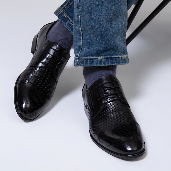 Мужские туфли BRUNO RENZONI  черные, артикул 5529B-913A
