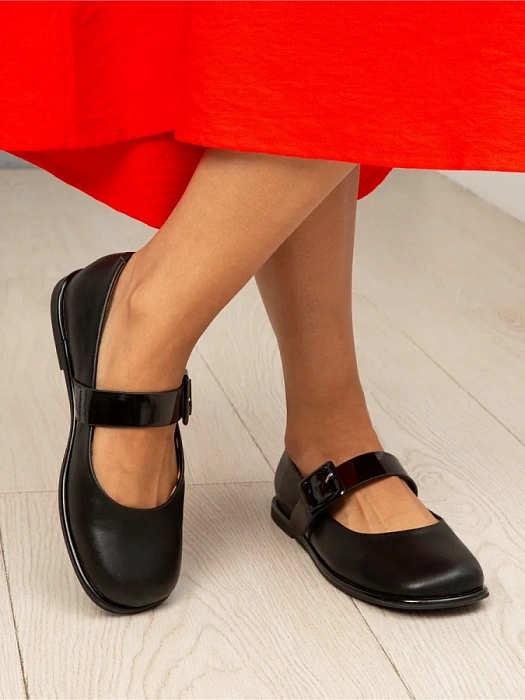 Женские мери джейн SOFIA-ALEXANDRA черные, артикул 51-TKE18-36-101