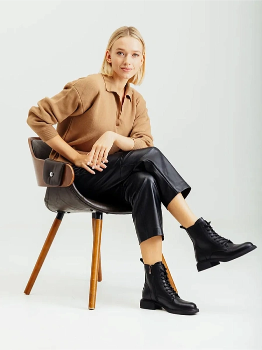 Женские ботинки FEDERICA RODARI черные, артикул 44E-A1183-61Z