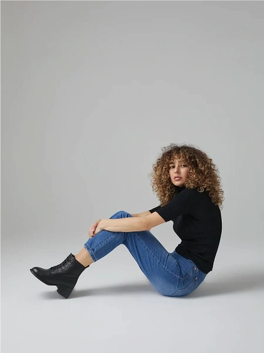 Женские ботинки FEDERICA RODARI черные, артикул 7E-3C520-302