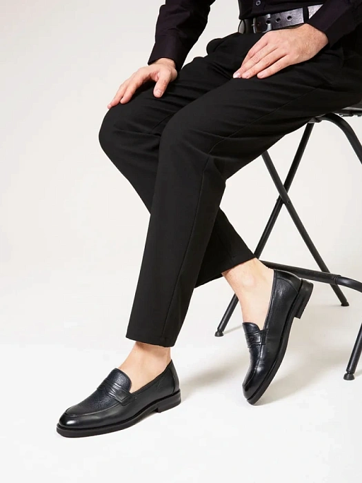 Мужские лоферы BRUNO RENZONI  синие, артикул M1016A-130D