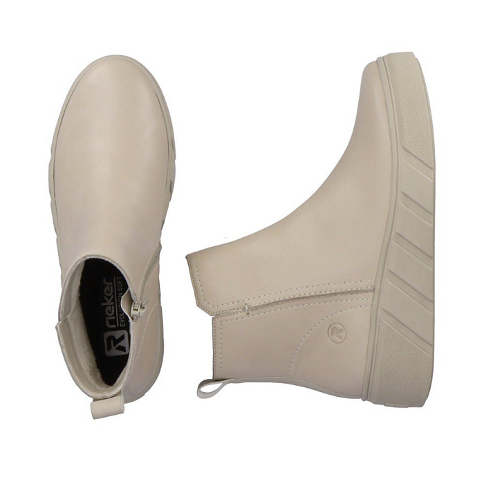 Женские ботинки basic RIEKER бежевые, артикул W0562-62