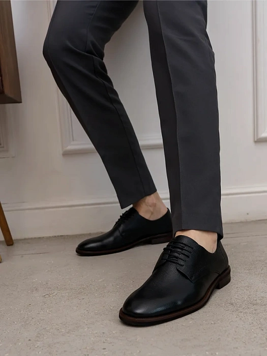 Мужские туфли basic BRUNO RENZONI  черные, артикул BR13347-MB/10