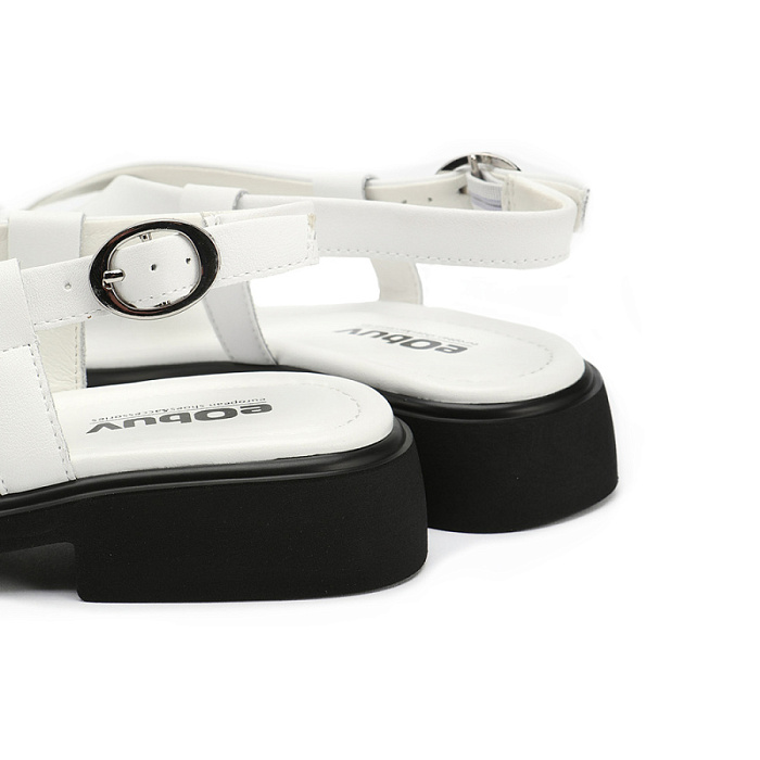 Женские сандалии eObuv белые, артикул 905569-9