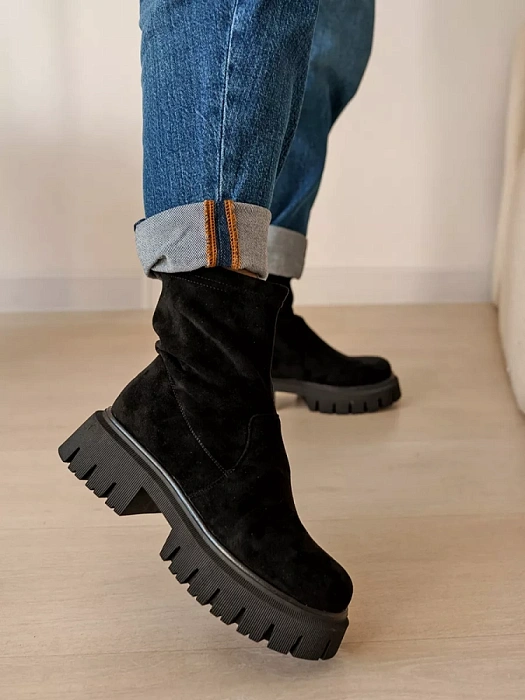 Женские ботинки basic SOFIA-ALEXANDRA черные, артикул 17E-16466-F5