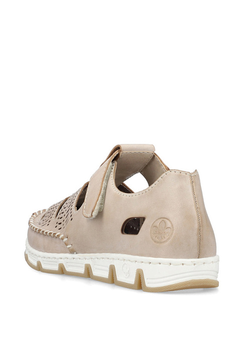 Женские сандалеты basic RIEKER бежевые, артикул 49958-61