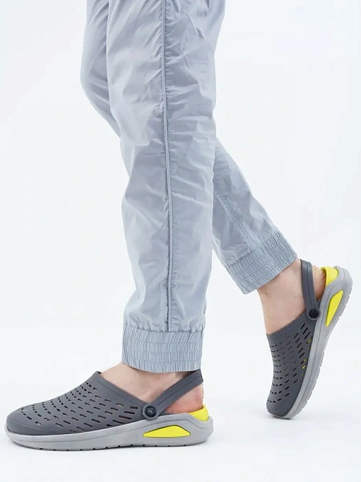 Мужские сабо BRUNO RENZONI  серые, артикул 437398/01-01BR