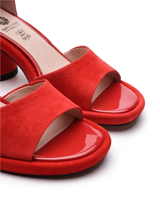 Женские туфли откр. basic FEDERICA RODARI красные, артикул 17E-K794-L893-630A