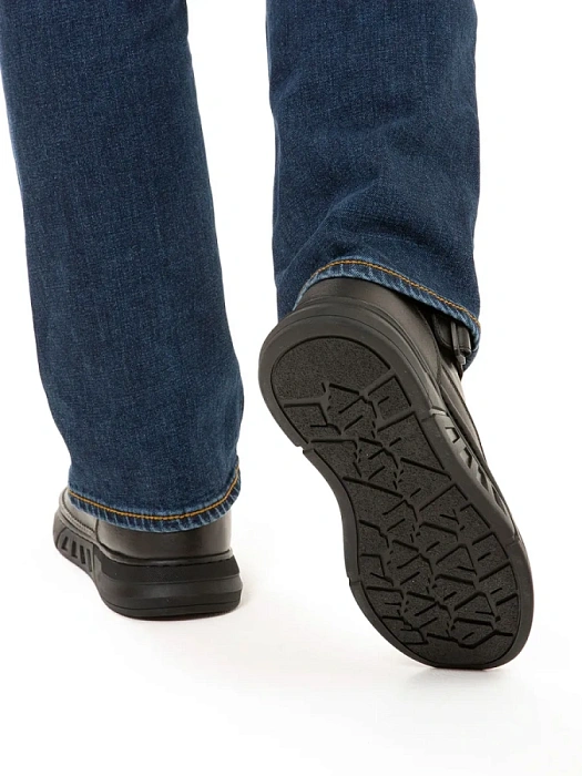 Мужские кеды BRUNO RENZONI  черные, артикул JJ22709-1-ZM