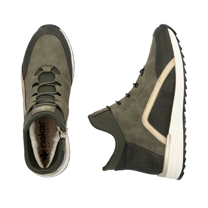 Женские кроссовки RIEKER зеленые, артикул X8083-54