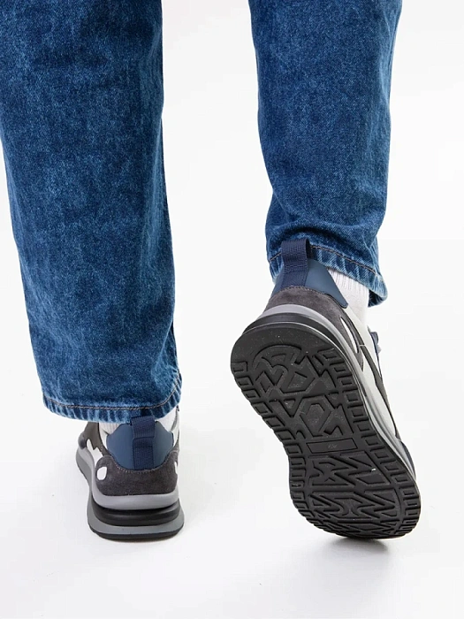 Мужские кроссовки BRUNO RENZONI  серые, артикул 3C3685-17