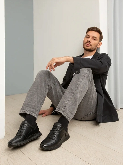 Мужские кроссовки BRUNO RENZONI  черные, артикул DSHD-DM003B