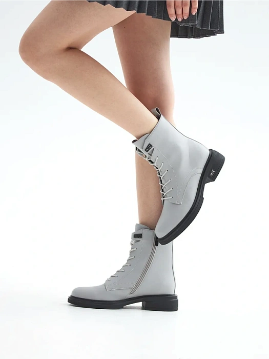 Женские ботинки FEDERICA RODARI серые, артикул 31E-K623-L497