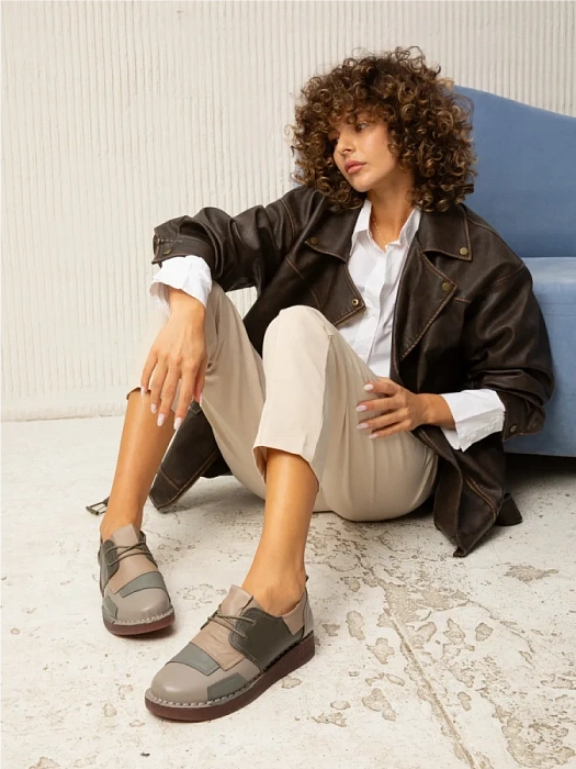 Женские туфли eObuv серые, артикул DB8370-4