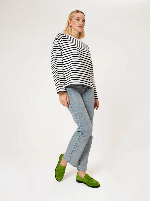 Женские лоферы SOFIA-ALEXANDRA зеленые, артикул LT235-7-G