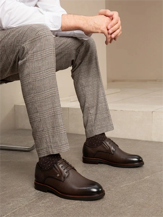 Мужские туфли BRUNO RENZONI  коричневые, артикул A003-1