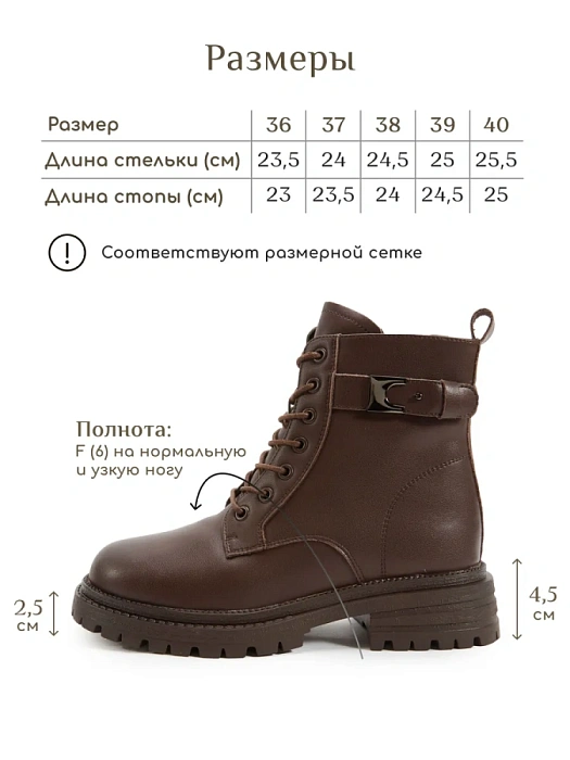 Женские ботинки eObuv коричневые, артикул DY25030717B