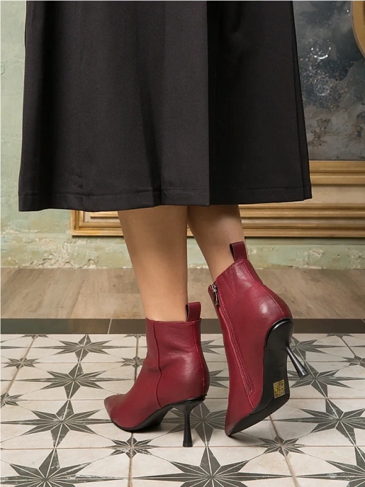 Женские ботильоны FEDERICA RODARI бордовые, артикул 7E-3C593-837B