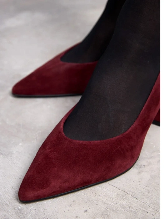 Женские туфли-лодочки FEDERICA RODARI бордовые, артикул 17E-Z18307-25W