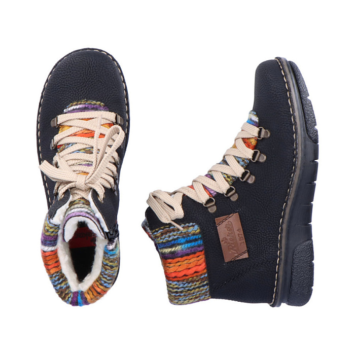 Женские ботинки basic RIEKER черные, артикул 73343-00