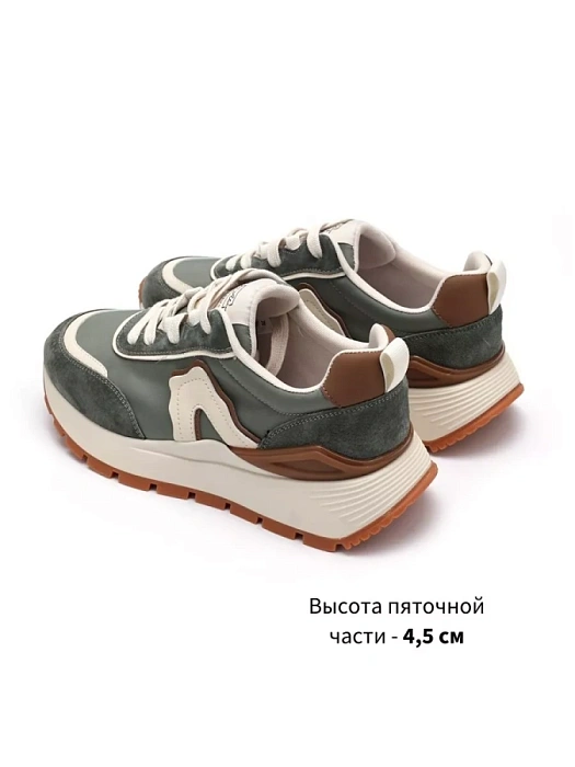 Женские кроссовки SOFIA-ALEXANDRA зеленые, артикул SA16528-WT-1