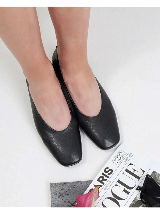 Женские балетки SOFIA-ALEXANDRA черные, артикул 38E-HF593-A