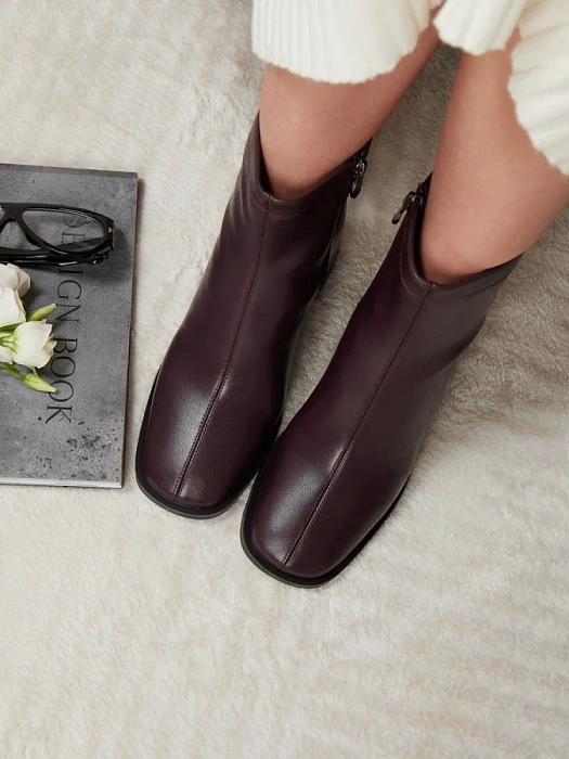 Женские ботильоны FEDERICA RODARI бордовые, артикул 17E-Z18114A-25W