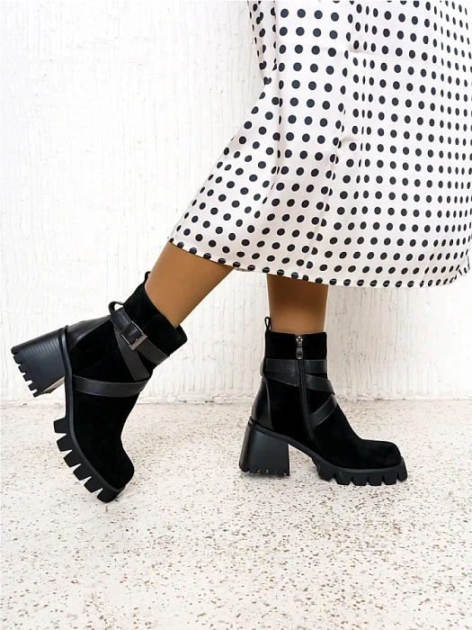 Женские ботильоны FEDERICA RODARI черные, артикул 38E-HF96-B219R2