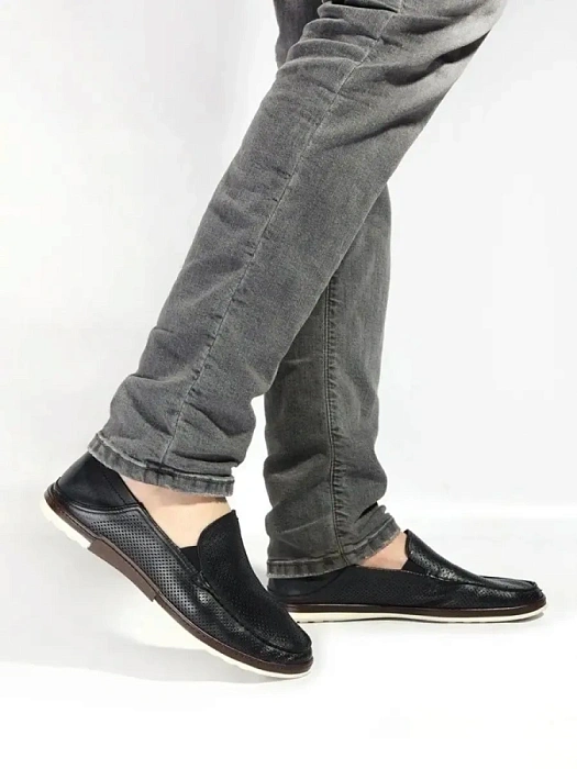 Мужские мокасины BRUNO RENZONI  синие, артикул 0850B-67B