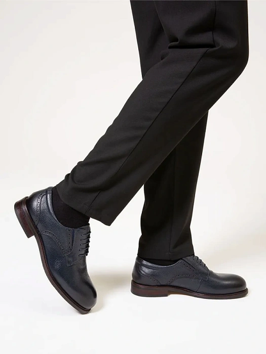 Мужские туфли BRUNO RENZONI  синие, артикул 5646AB-517B