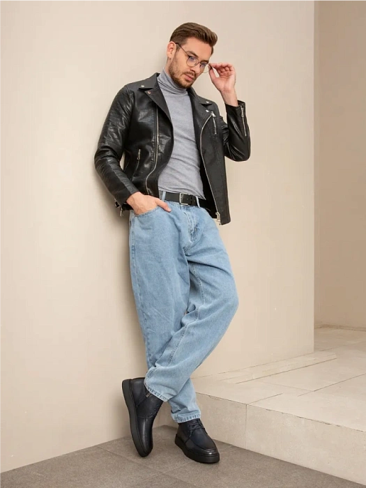 Мужские ботинки BRUNO RENZONI  синие, артикул 983X-20Z-C18