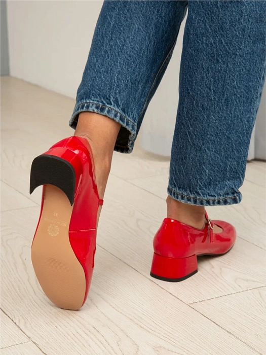 Женские мери джейн FEDERICA RODARI красные, артикул 43E-T1113-L94774-3