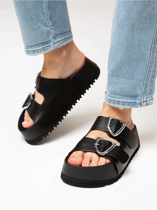 Женские шлепанцы SOFIA-ALEXANDRA черные, артикул SA20549-WK