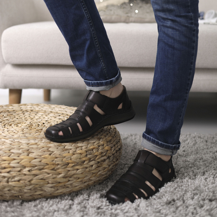 Мужские сандалии RIEKER коричневые, артикул 05279-25