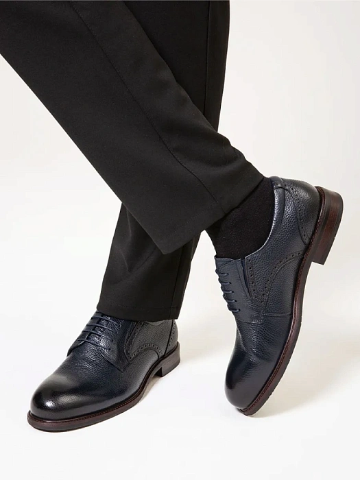 Мужские туфли BRUNO RENZONI  синие, артикул 5646AB-517B